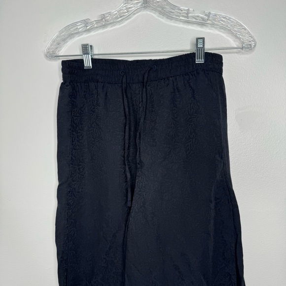 Onia navy blue printed wide leg slit pants xs - Picture 2 of 9